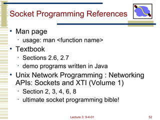 Socket Programming References ,[object Object],[object Object],[object Object],[object Object],[object Object],[object Object],[object Object],[object Object]