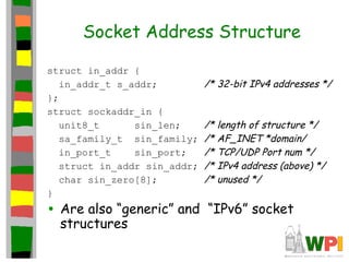 Sockets in unix | PPT