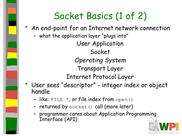 Introduction to sockets tcp ip protocol.ppt | Computer Networking ...