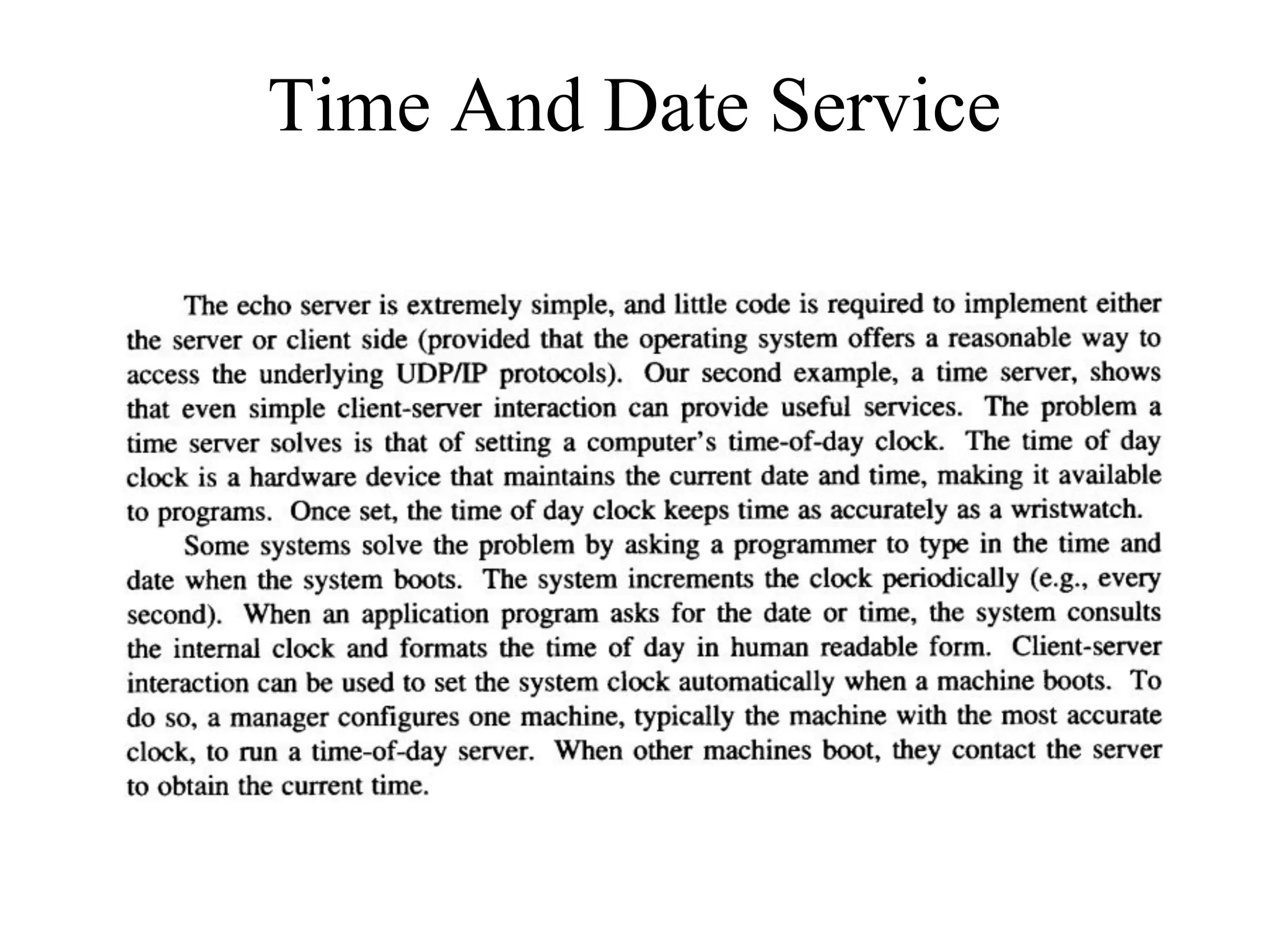 Time And Date Service
 