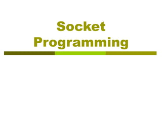 Sockets_Winsock.ppt A ppt on Socket programming in computer networks | PPT