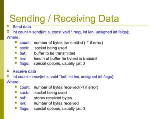 Sockets_Winsock.ppt A ppt on Socket programming in computer networks | PPT