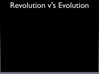 Revolution v's Evolution
 