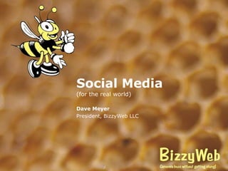 Social Media (for the real world) Dave Meyer President, BizzyWeb LLC 