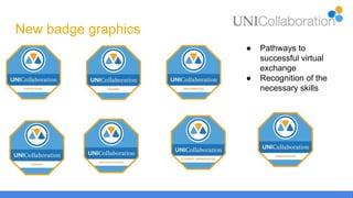 New badge graphics
● Pathways to
successful virtual
exchange
● Recognition of the
necessary skills
 