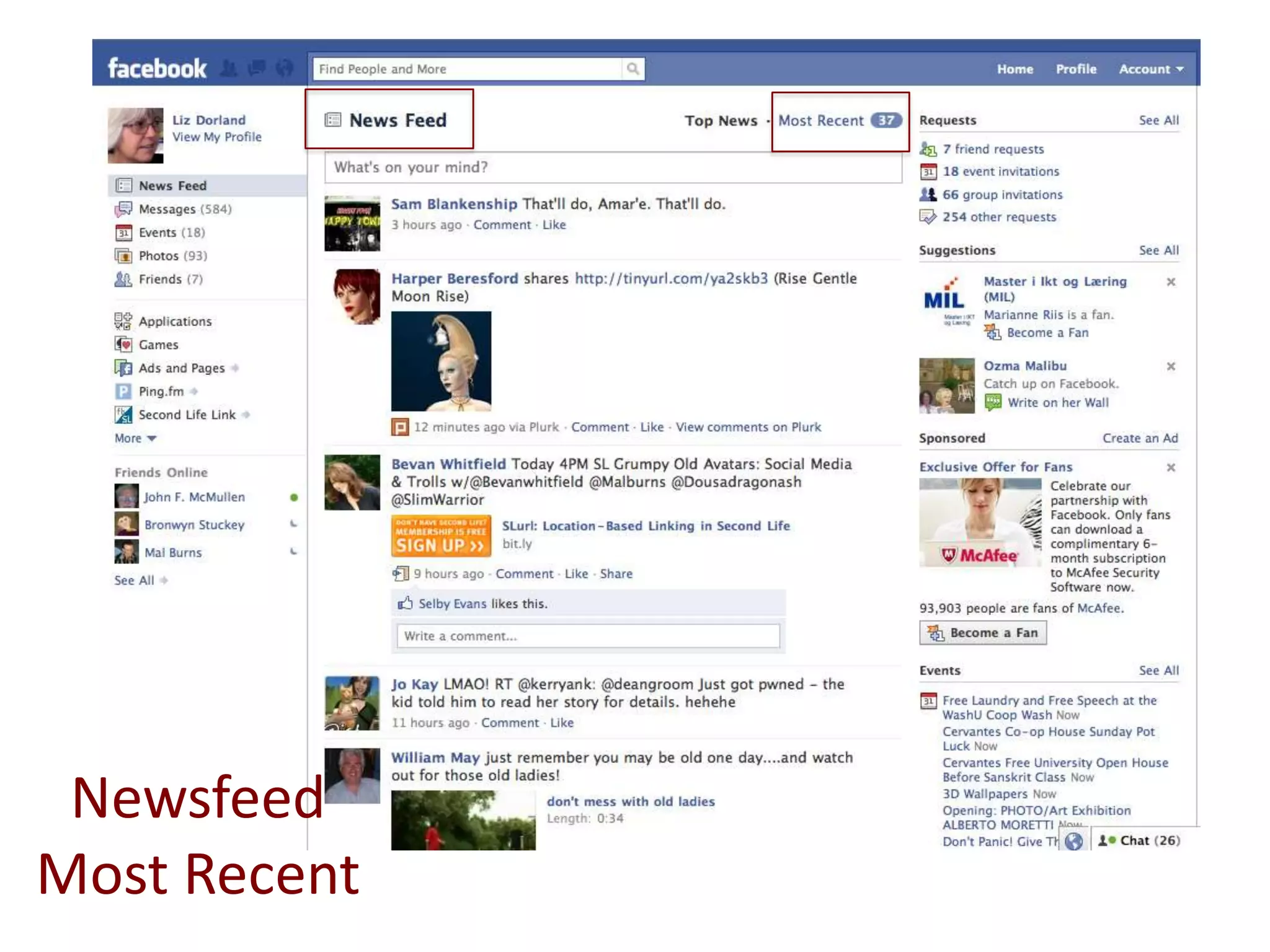 Newsfeed Most Recent