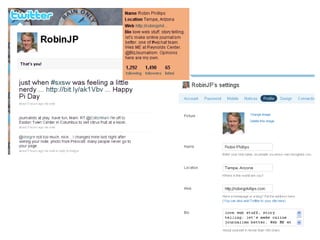 Signing up, setting up  Sign up Real photo Bio Background Start following Tweet! 