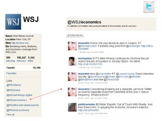 Start following people People on your beat Other journalists Friends Family Readers, viewers Click 