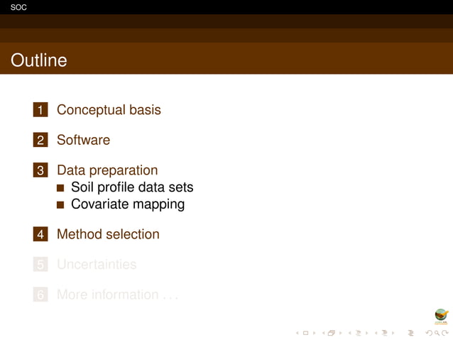 SOC mapping with RK: data preparation and method selection | PPT