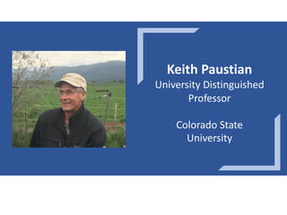 Enhancing investment in soil health and carbon storage: Frontiers for linking finance and carbon accounting