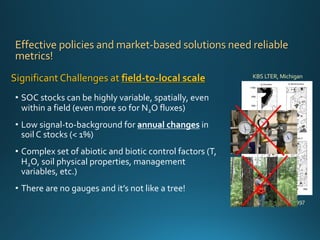 Enhancing investment in soil health and carbon storage: Frontiers for linking finance and carbon accounting
