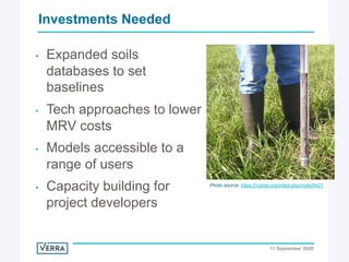 Enhancing investment in soil health and carbon storage: Frontiers for linking finance and carbon accounting