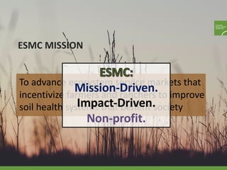 Enhancing investment in soil health and carbon storage: Frontiers for linking finance and carbon accounting