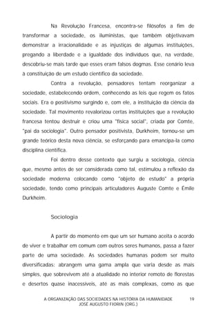 Sociedades na História da Humanidade