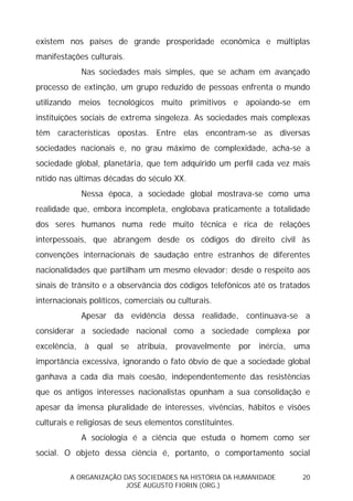 Sociedades na História da Humanidade