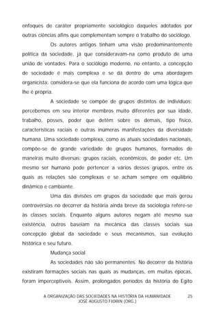 Sociedades na História da Humanidade