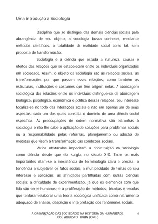 Sociedades na História da Humanidade