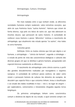 Sociedades na História da Humanidade