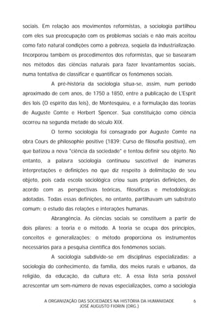 Sociedades na História da Humanidade