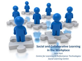 Social	
  and	
  Collabora-ve	
  Learning	
  
           in	
  the	
  Workplace	
  
                             Jane	
  Hart	
  
Centre	
  for	
  Learning	
  &	
  Performance	
  Technologies	
  
                   Social	
  Learning	
  Centre	
  
 