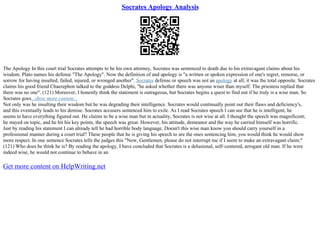 Socrates Apology Essay | PPT