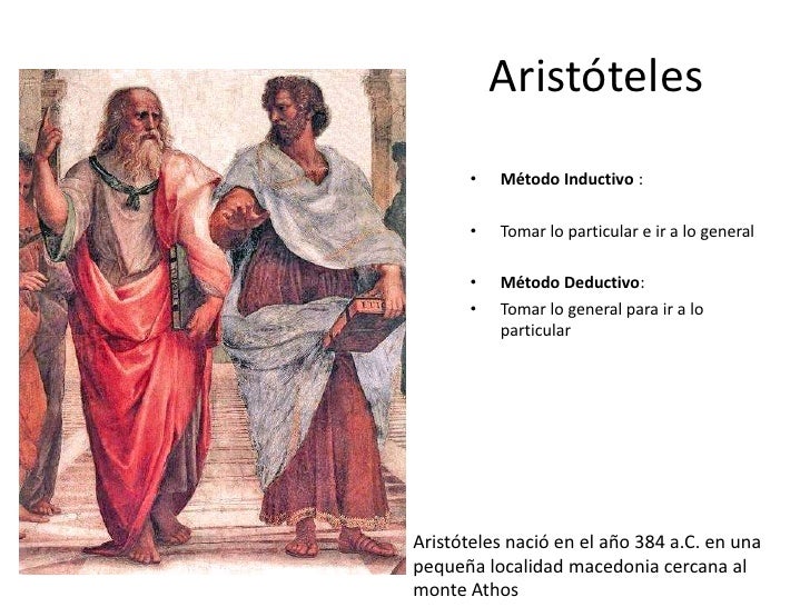 Resultado de imagen para aristoteles y el metodo inductivo - deductivo