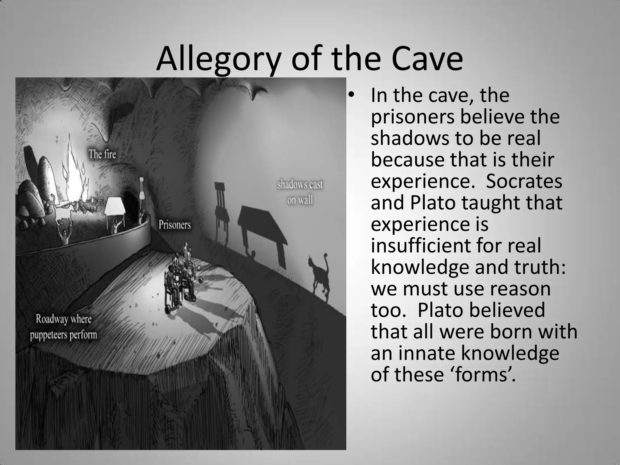For Socrates….Principles must be eternal and absolute, according to Socrates.  The concepts of justice, goodness and truth must not be contingent upon perception, taste and subjective realities such as opinion.  Through reason we can discover the universal characteristics of such ideas.Reason is open to all – for free.