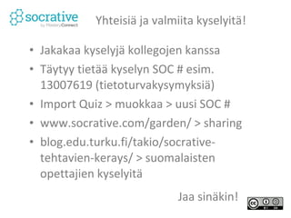 • Liveseuranta 
• Taulukot 
• PDF ja Excel 
sähköpostiin 
Monipuoliset raportit 
 