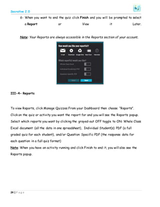 Socrative Examples Socrative tutorial | DOCX