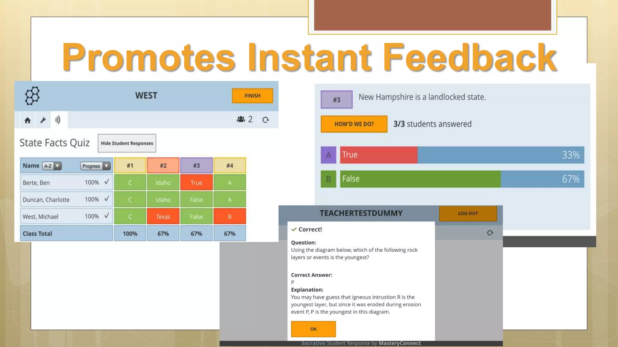 Promotes Instant Feedback
 