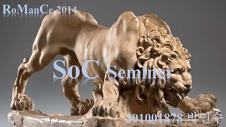 SoC Seminer 
201001878 박인수 
RoManCe 2014 
 