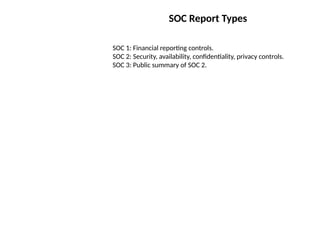 Soc Report.pdf Comprehensive Guide to SOC Certification and Compliance Services | PPTX