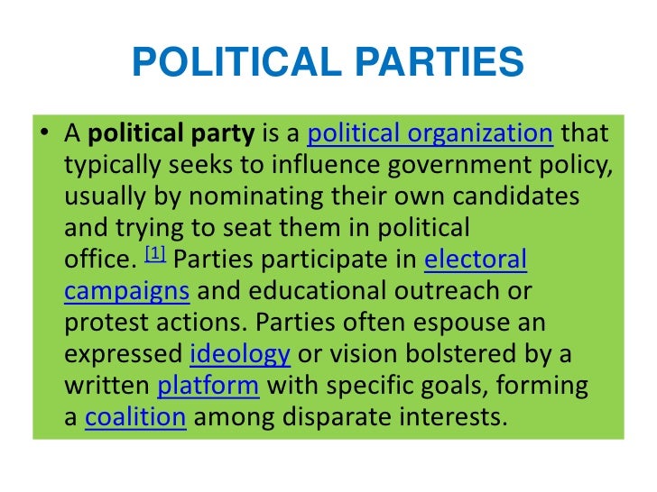 how are political parties organized