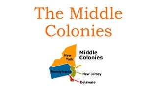 The Middle
Colonies
 
