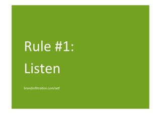 Use the social web
to build relationships
 