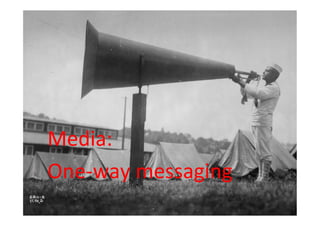 Media:
One-way messaging
 