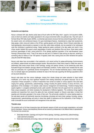 Kenyan Soda lakes workshop  PDF