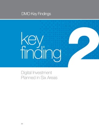 DMO Key Findings




key
finding
Digital Investment
Planned in Six Areas
                       2
23
 