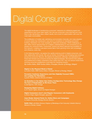 Society of Digital Agencies (SoDA) 2011 Digital Marketing Outlook