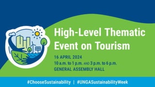 Advance a concerted approach on strengthening tourism resilience at the highest level and maximizing its contribution to the sustainability agenda