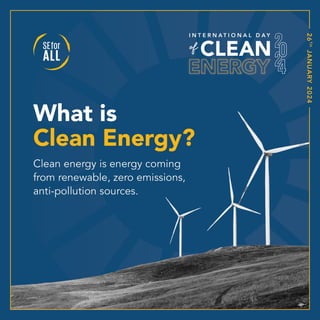 What is clean energy?