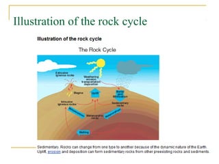 Illustration of the rock cycle
 