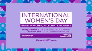 By investing in women, we can spark change and speed the transition towards a healthier, safer, and more equal world for all.