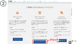 Copyright © 2016, SAS Institute Inc. All rights reserv ed.
クリック
2
 