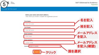 Copyright © 2016, SAS Institute Inc. All rights reserv ed.
名を記入
姓を記入
メールアドレス
を記入
メールアドレス
を記入(確認)
国を選択クリック
5
 