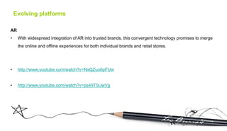 Evolving platforms

AR
•     With widespread integration of AR into trusted brands, this convergent technology promises to...