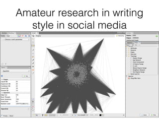Amateur research in writing
style in social media
 