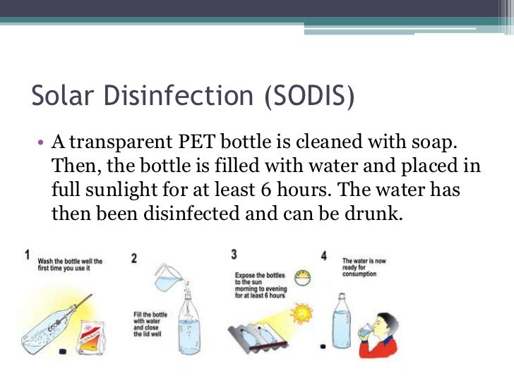 Sodis effectiveness in water purification revised
