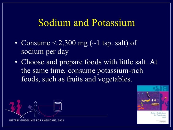 Sodium and the Dietary Guidelines