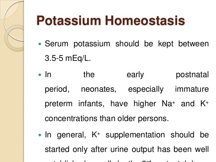 Sodium and Potassium Homeostasis in Neonates